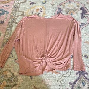 Athletic Women's Pink Twist Front Top